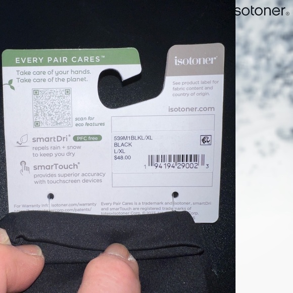 ISOTONER Signature Women’s Sport Jersey Reflective Water-Repellent Gloves NWT - Picture 7 of 8